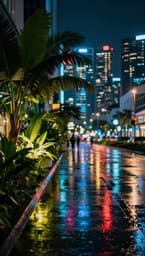 Neon Rain in Singapore