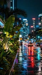Neon Rain in Singapore