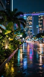Neon Rain in Singapore