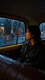 Taxi Window Rain
