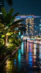 Neon Rain in Singapore