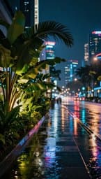 Neon Rain in Singapore