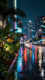 Neon Rain in Singapore