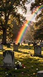 Rainbow on Gravestones