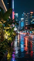Neon Rain in Singapore