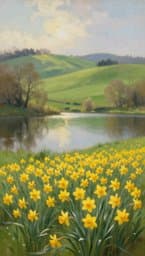 Daffodils and Clouds