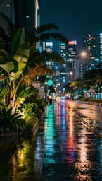 Neon Rain in Singapore