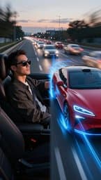 Vito Drives a Red Tesla