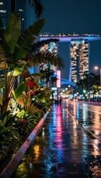 Neon Rain in Singapore