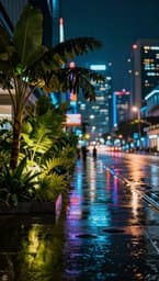 Neon Rain in Singapore