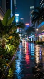 Neon Rain in Singapore