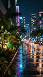 Neon Rain in Singapore