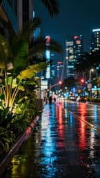 Neon Rain in Singapore