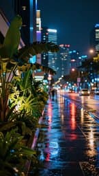 Neon Rain in Singapore