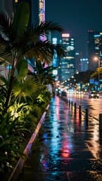 Neon Rain in Singapore