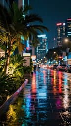 Neon Rain in Singapore