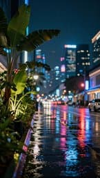 Neon Rain in Singapore