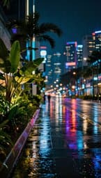 Neon Rain in Singapore