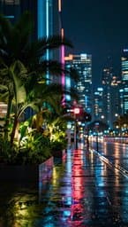 Neon Rain in Singapore
