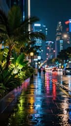 Neon Rain in Singapore