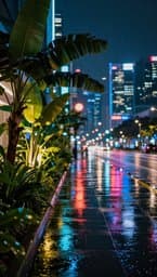 Neon Rain in Singapore
