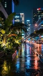 Neon Rain in Singapore