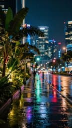 Neon Rain in Singapore