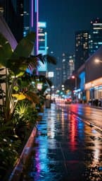 Neon Rain in Singapore