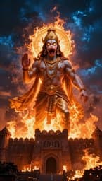 ऐसे गरज रहे हनुमान