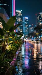 Neon Rain in Singapore