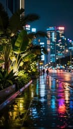 Neon Rain in Singapore