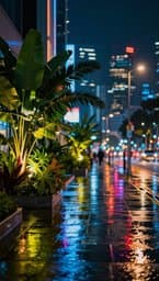 Neon Rain in Singapore