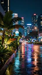 Neon Rain in Singapore