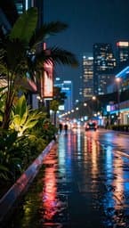 Neon Rain in Singapore