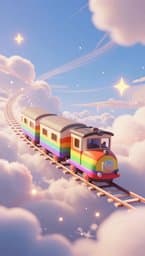 Puffy's Brave Rainbow Train