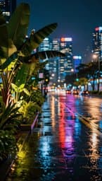 Neon Rain in Singapore