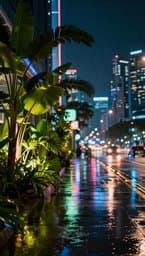 Neon Rain in Singapore