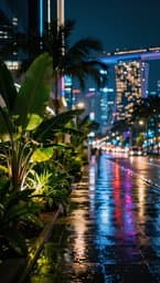 Neon Rain in Singapore