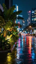 Neon Rain in Singapore