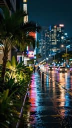 Neon Rain in Singapore