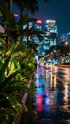 Neon Rain in Singapore