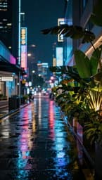 Neon Rain in Singapore