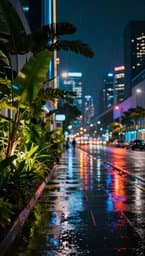 Neon Rain in Singapore