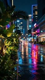 Neon Rain in Singapore