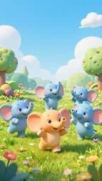 The Five Playful Elephants