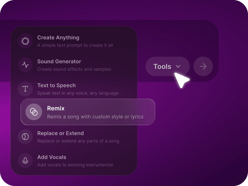 Select the remix tool