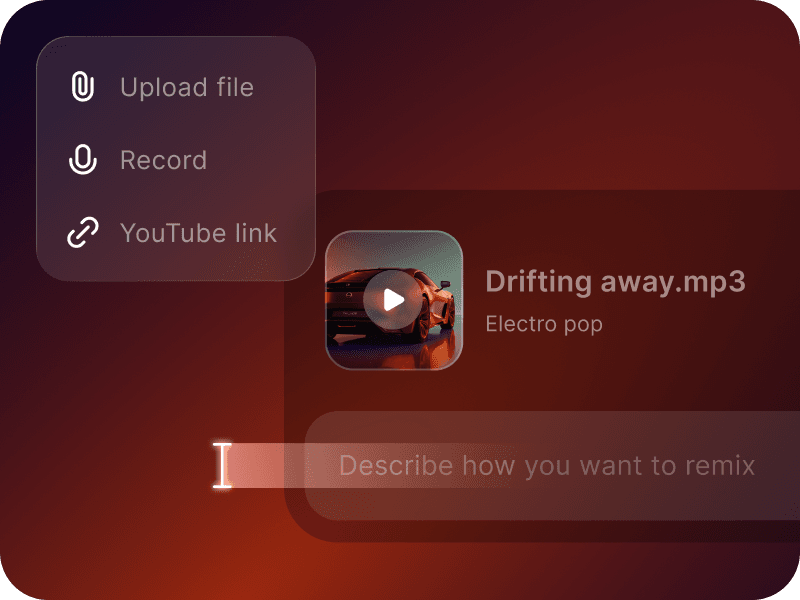 Upload a song & write a prompt